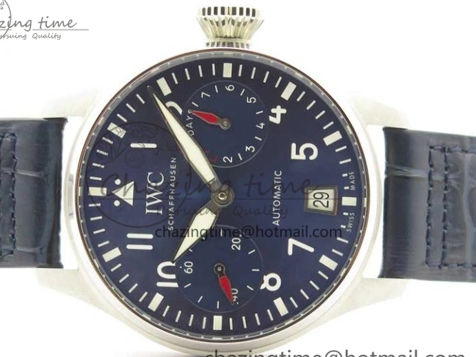 MIROTIME 0507 Supportive Big Pilot IW501008 “Boutique London” SS ZF Best Edition Blue Dial on Blue Leather Strap A 7106